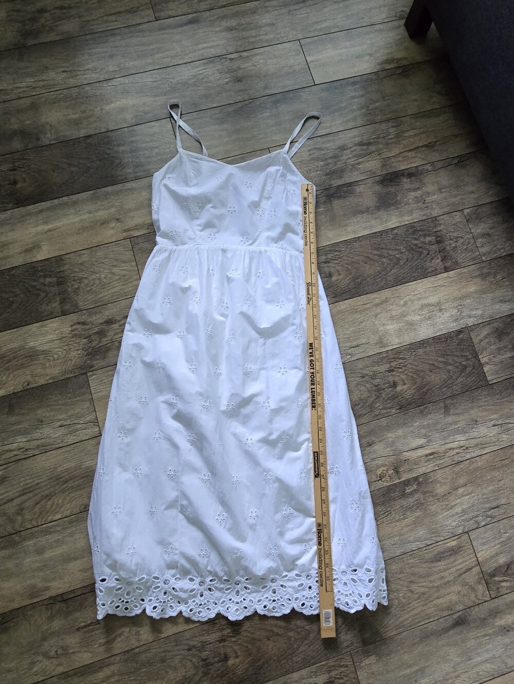 Old Navy Fit & Flare Eyelet White Midi Dress Size Small - Picture 4 of 7